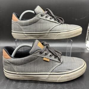 Vans Gray Classic Lace Up Low Top Casual Sneaker Mens Size 10.5